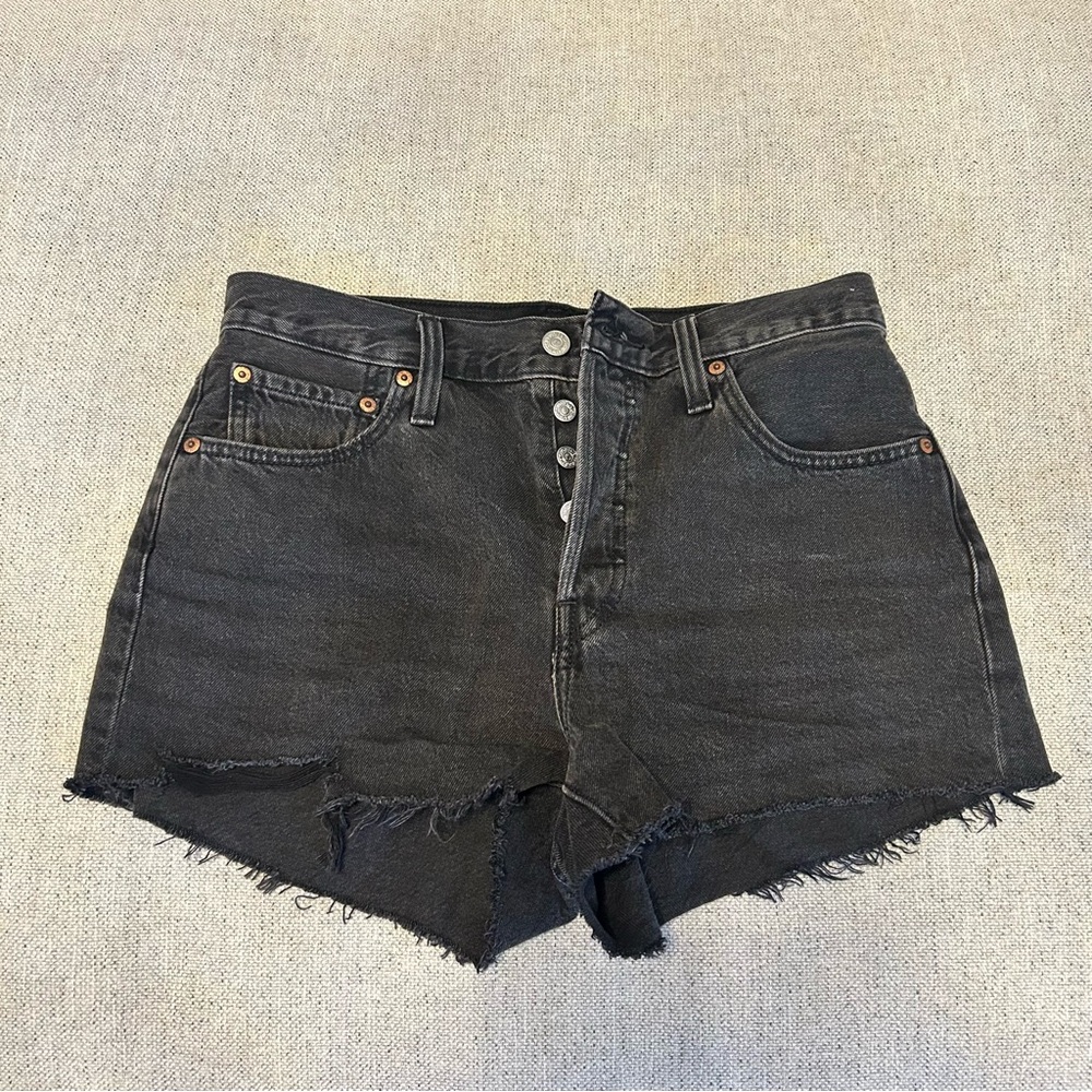 Levi Black Denim Shorts